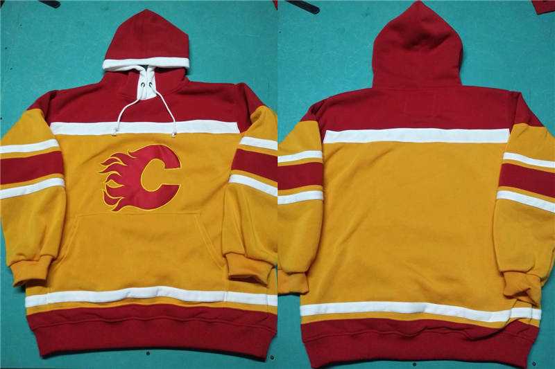 Calgary Flames Blank Yellow All Stitched Pullover Hoodie,We sell and wholesale Calgary Flames Blank Yellow All Stitched Pullover Hoodie on line form chian!